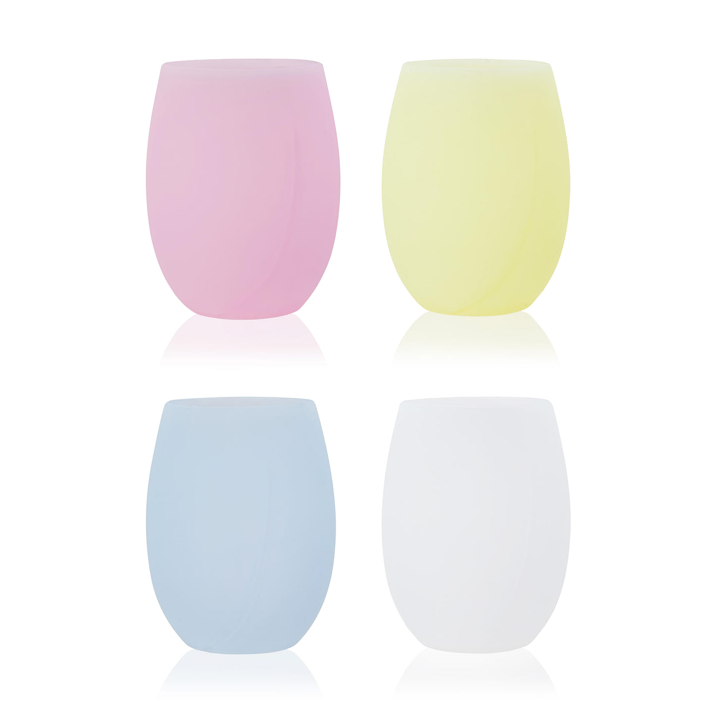 True Flexi Aerating Silicone Tumblers, Stemless Flexible Silicone Wine Glasses, 16 Ounces, Set of 4, Dishwasher Safe Drinkware, Multicolor Assorted Colors 4 count