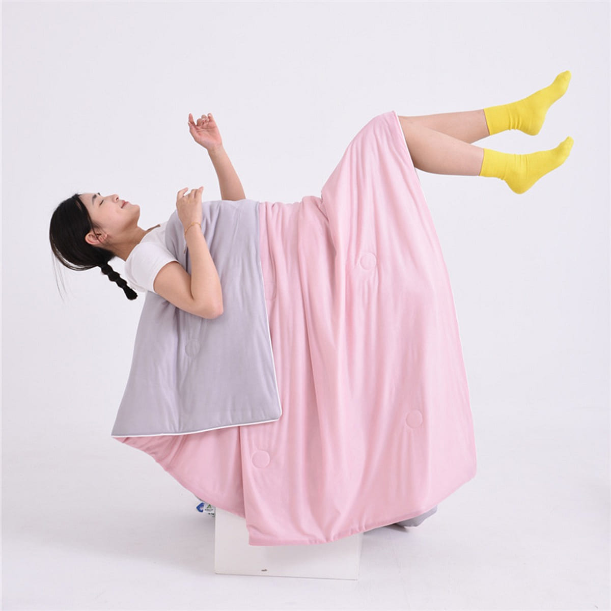 SECCHIC Cool Mat Quilt Pink Collage Gray 200x230cm 1 each