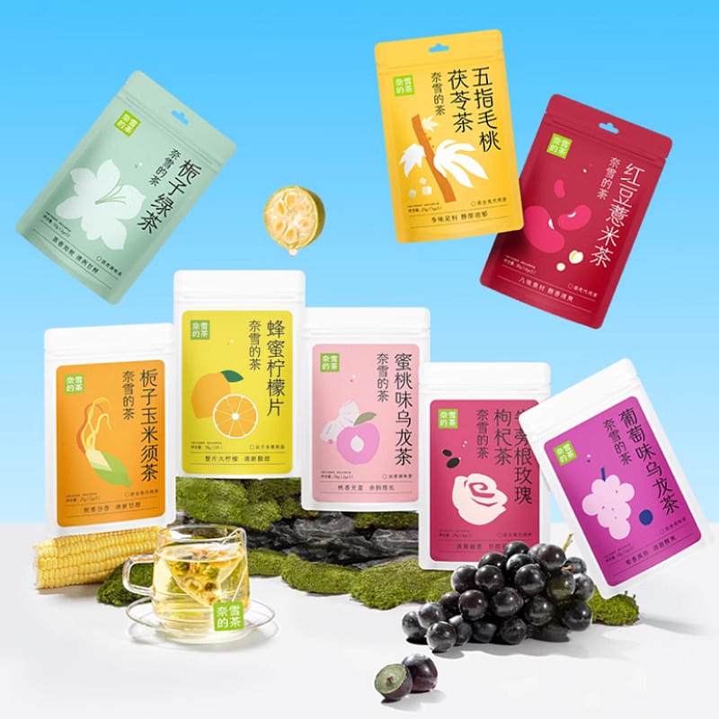 Nayuki Tea Stand-Up Pouches, Random-Flavor, 5 Pouches 75 g