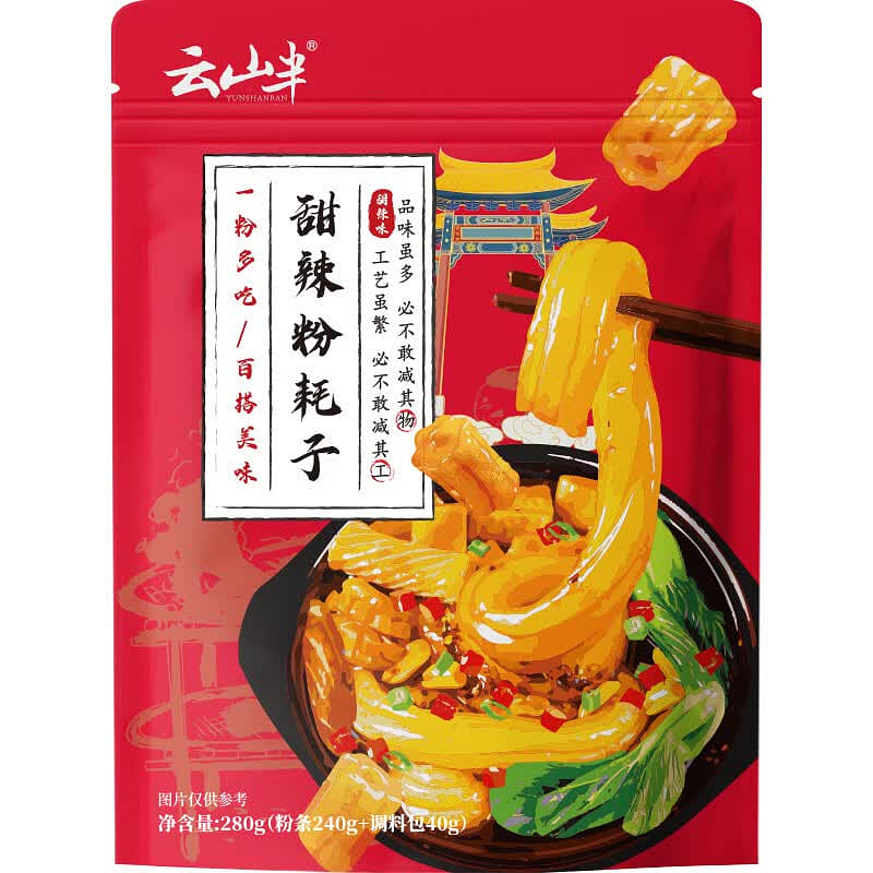 Yunshanban Potato Noodles Sweet Spicy 280 g