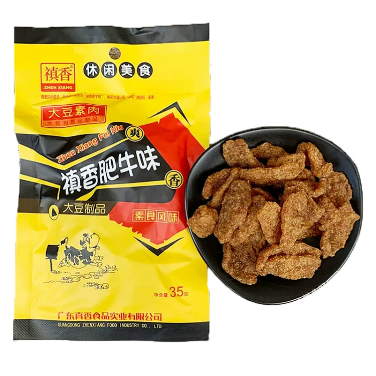 禛香肥牛肉味35g*1手撕牛肉微辣素肉零食品