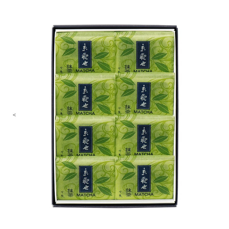 鹤屋吉信 京观世 红豆抹茶卷 8枚 1 盒