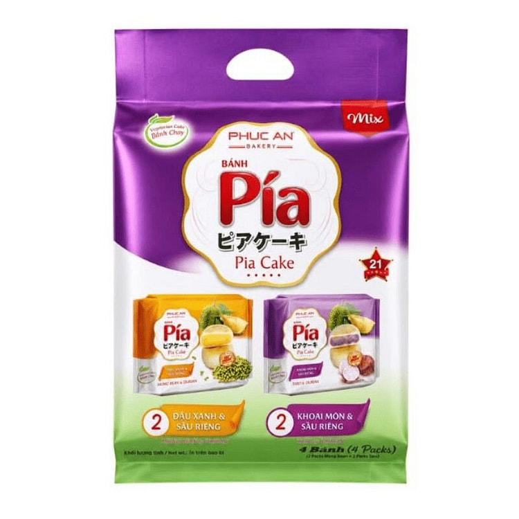 Pia Cake Mix (Mung-Durian & Taro - Durian) 1 pack