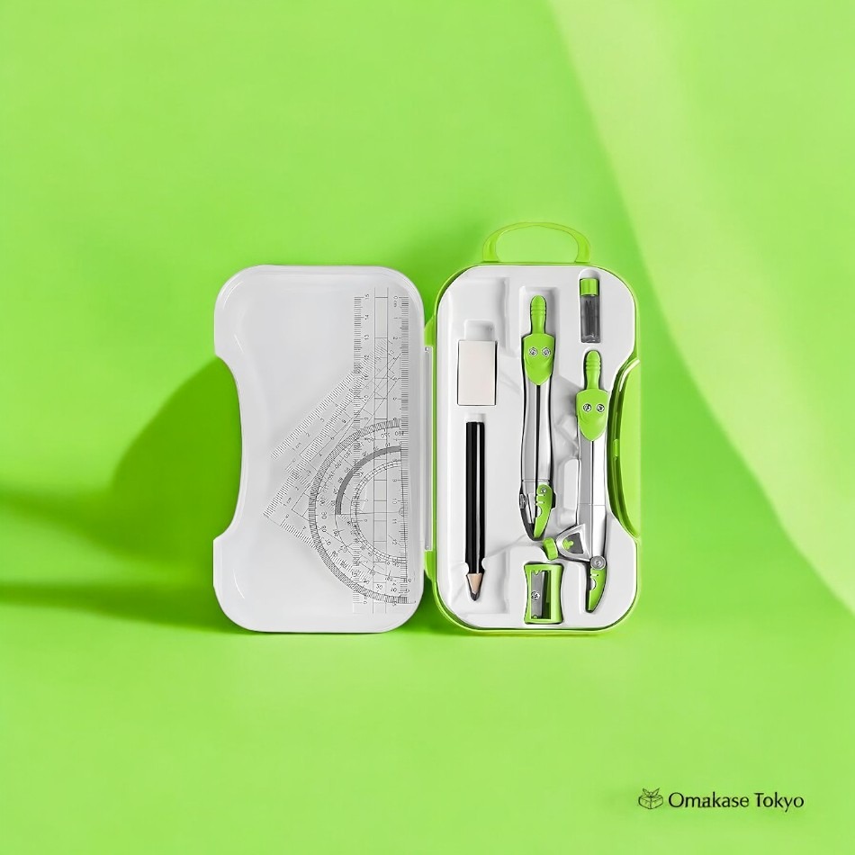 MHSKNHW School Geometry Compass Set Green 170 g