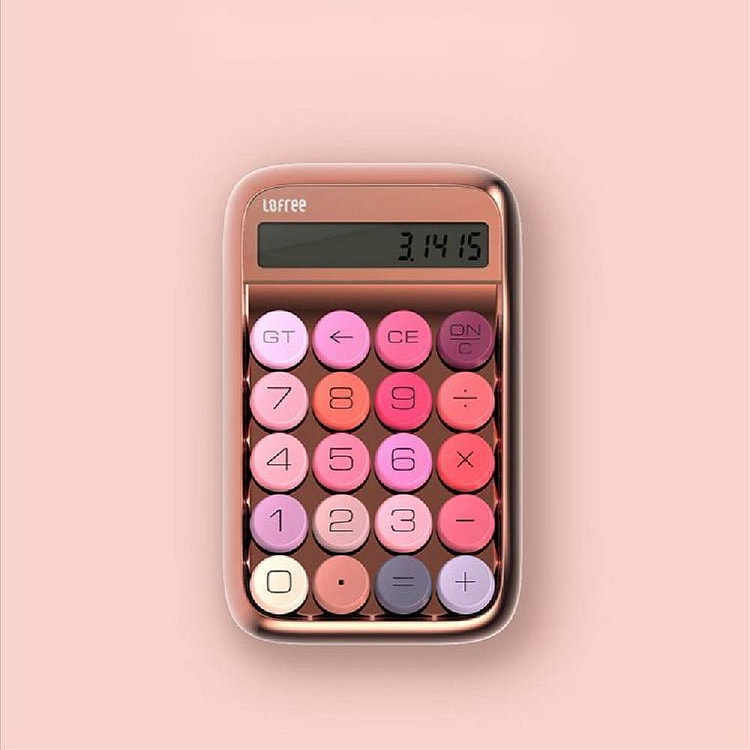 洛斐 玫瑰金计算器