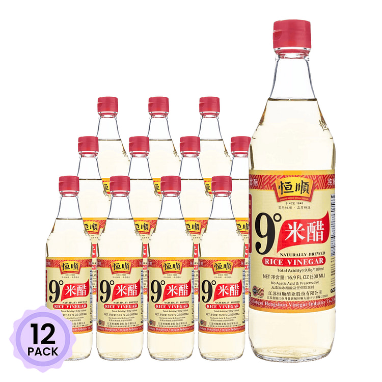 Hengshun 9 Degree Rice Vinegar 500 ml*12 pack