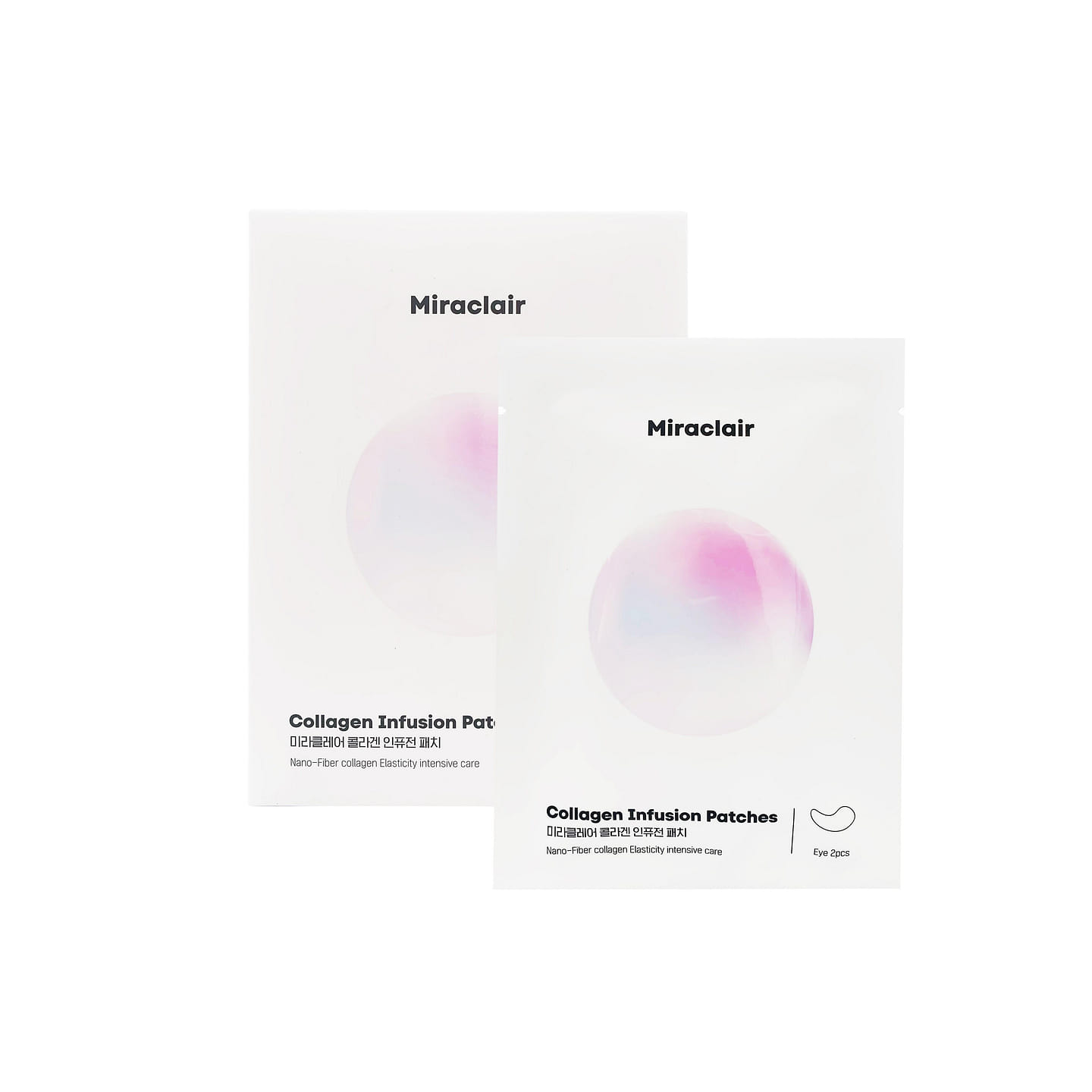 Miraclair Collagen Infusion Patches Eye Patch 5 packs 1 box
