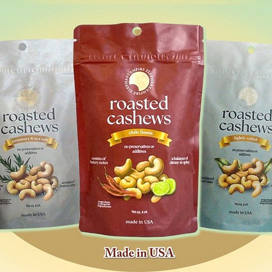 Empire Elephant Roasted Cashews ( Pack of 3 ) with 3 flavors Cashews 12 oz