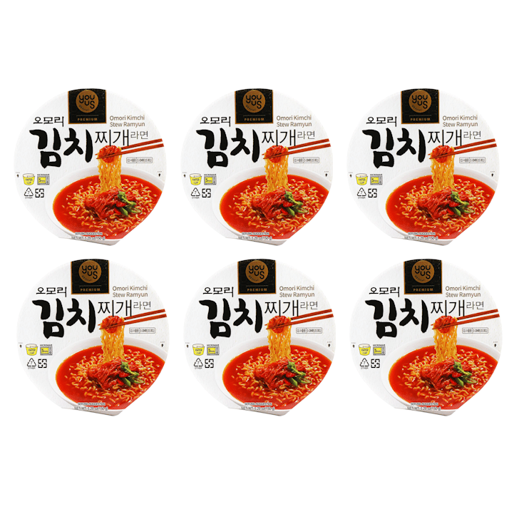 Omori Kimchi Stew Cup Ramen 150g pack of 6 1 each