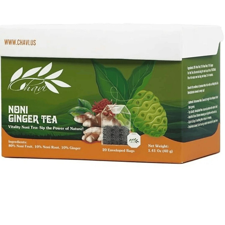 CHAVI Noni Tea (Ginger, Pack of 1) 1 box
