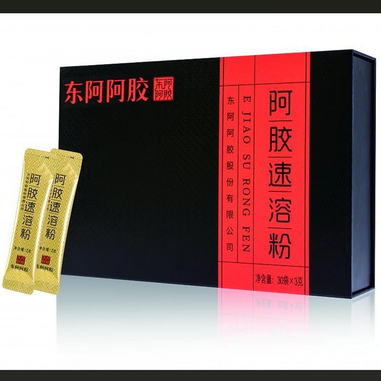 东阿阿胶速溶粉纯阿胶粉原粉送礼礼盒30袋冲饮