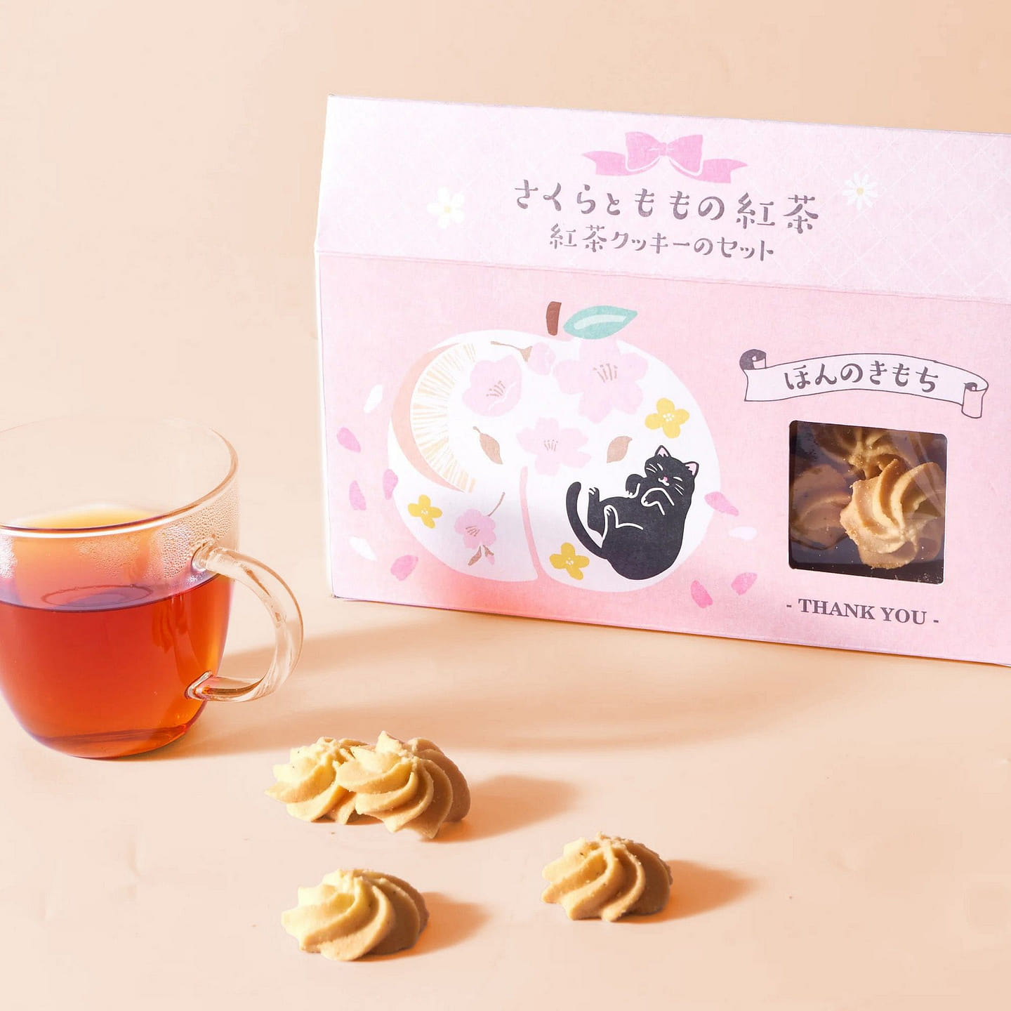 Sakura Peach Tea & Black Tea Cookies Gift Set 57 g