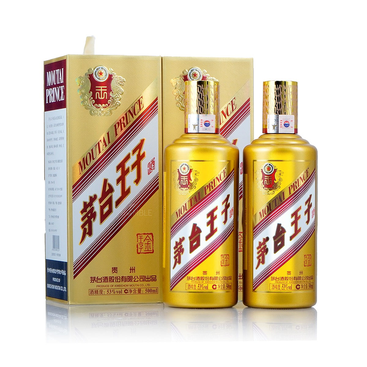 Kweichow Moutai Golden Prince Baijiu (Twin Pack) 500 ml