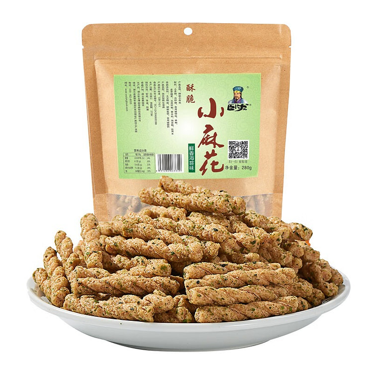Wolong Handmade Small Twist Snack (Seaweed Flavor)