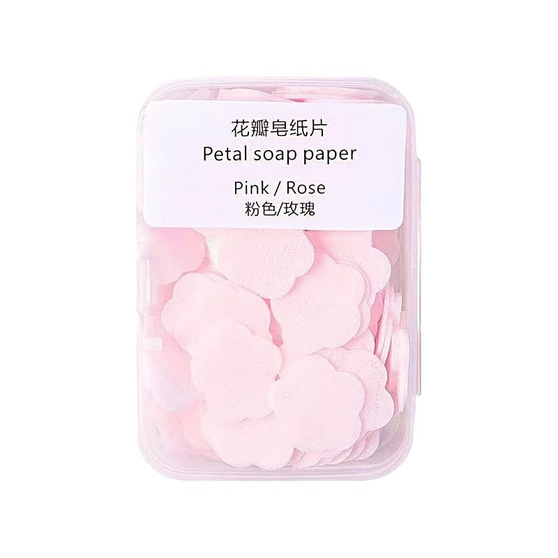 Mini Petal Soap Sheets 1Box Pink / Rose Scent 1 box