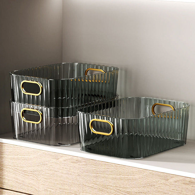 Clear Plastic Drawer Organizer Set, Desk Drawer Divider Organizers,Metal，L 3 lb