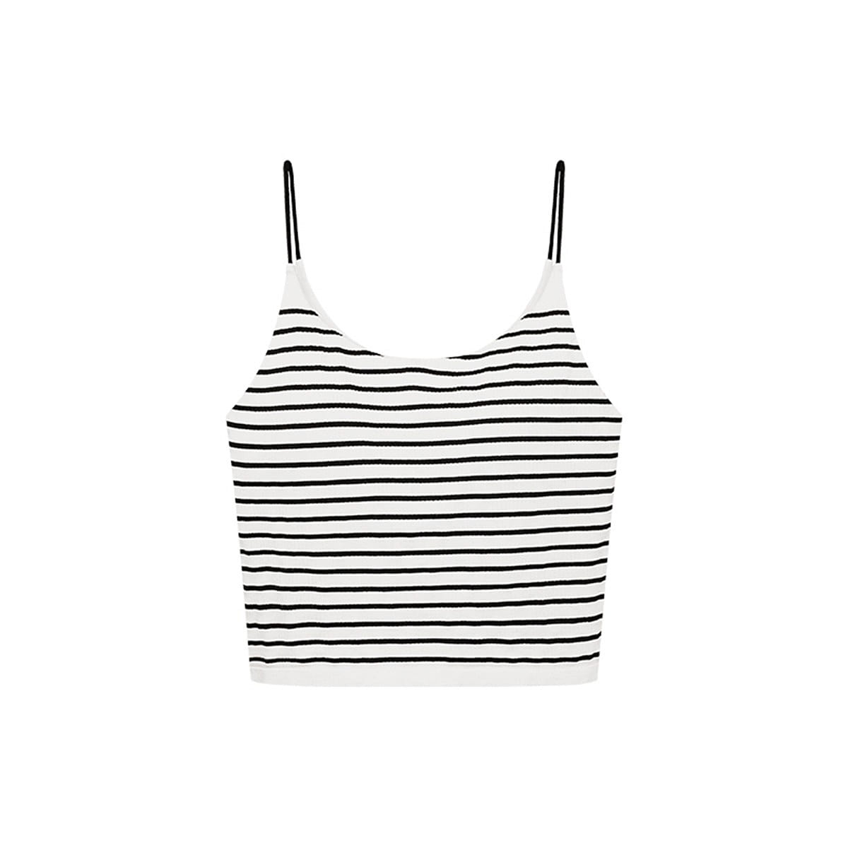 Ubras U-Neck Bra-in One Piece Knit Strap-Flat White-M 1 each