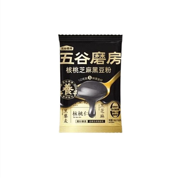五谷磨房核桃芝麻黑豆粉早餐营养代餐160g/袋 1 把