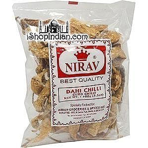 Nirav Dahi / Curd Chilli (Vathals-More Milagai), 3.5 oz bag 3.5 oz