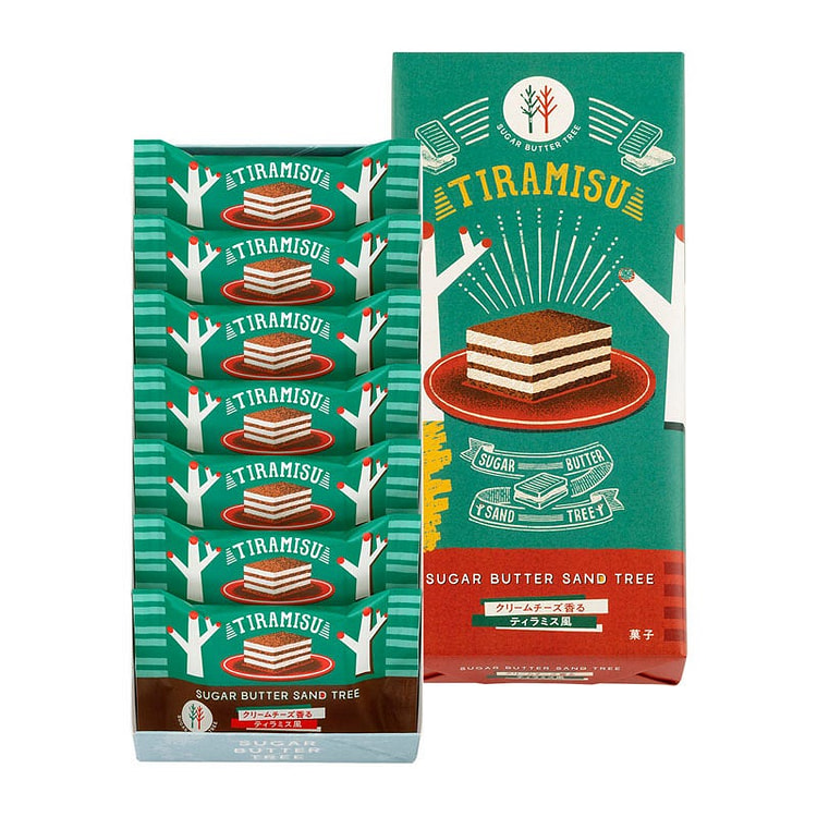 SUGAR BUTTER TREE Sandwich Cookies 7pcs Tiramisu Flavor