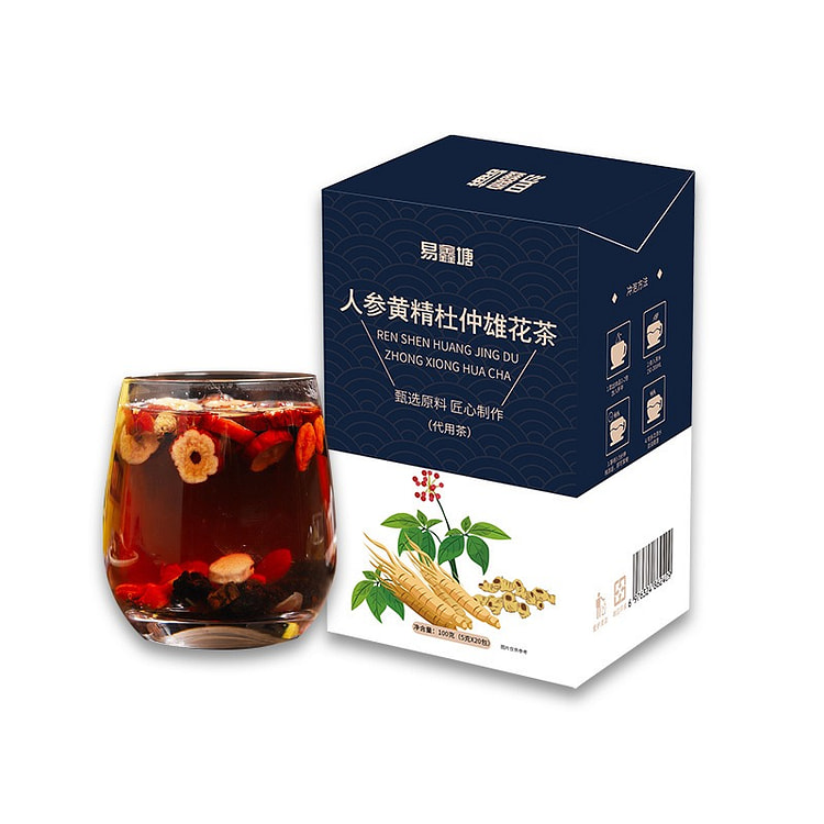 怕冷喝-人参黄精杜仲雄花 三角包奶茶【20包/盒】 (min 2)