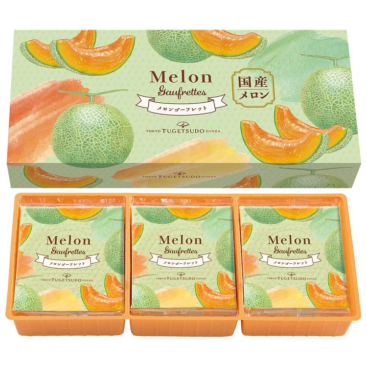 Tokyo Fugetsudo Honeydew Melon Thin Crispy Cookies 1 each