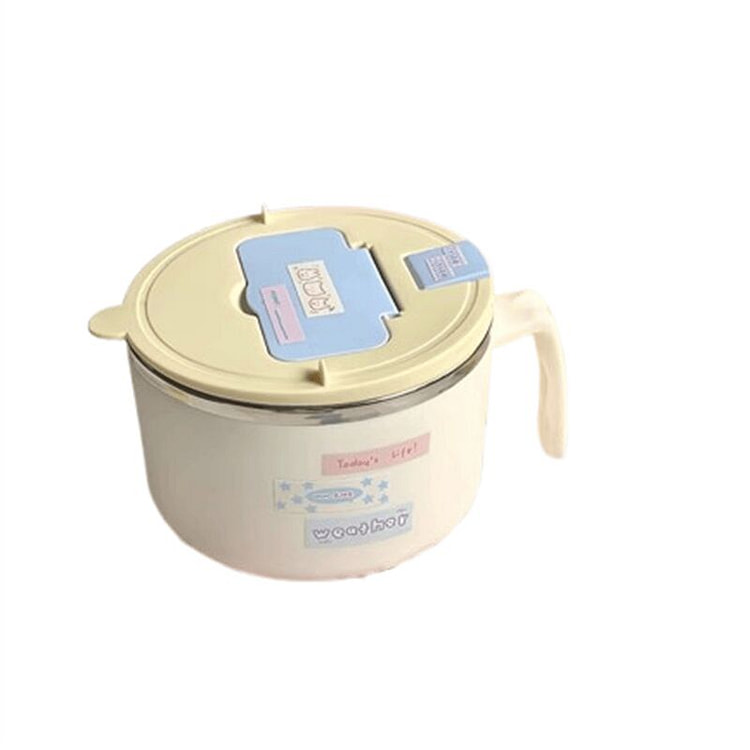 橘及 可沥水泡面碗304不锈钢上班族饭碗 早安白 1 份