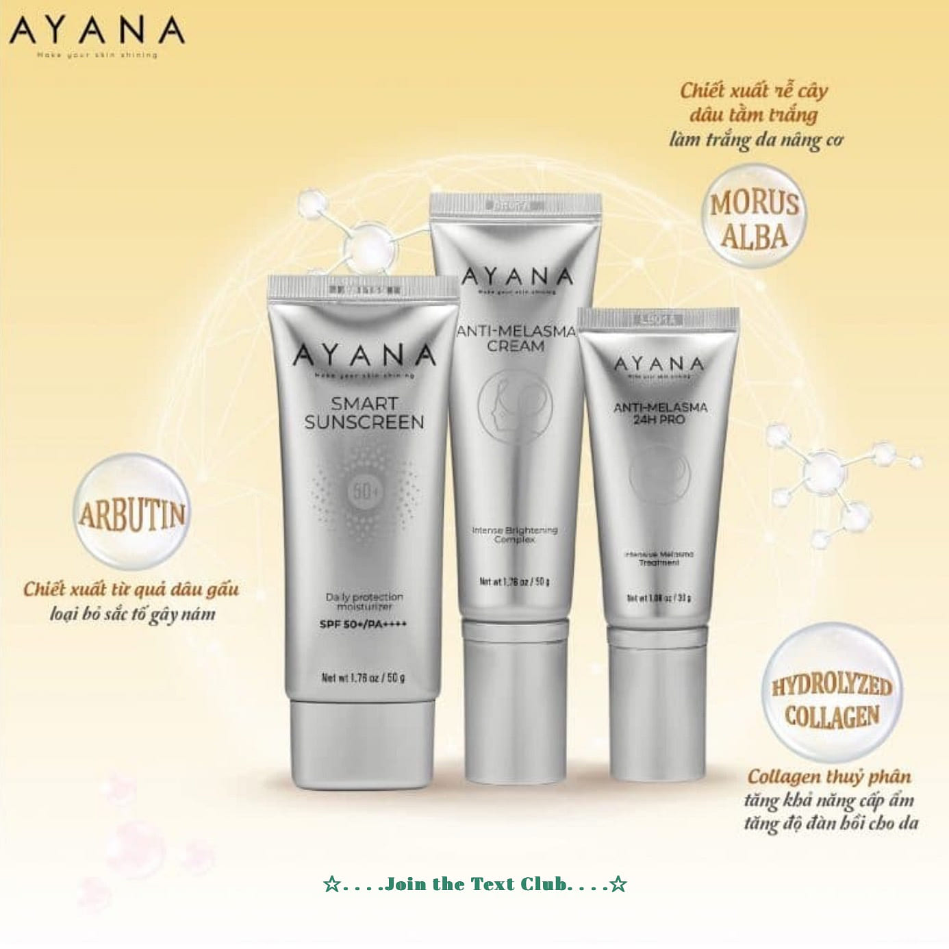 AYANA Korea Melasma Skin Care Combo of 3 Products 3 count