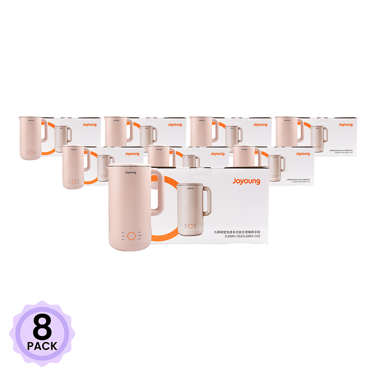 九阳 JOYOUNG 破壁免滤多功能迷你款豆浆机 DJ06M-D53 玫瑰粉色 1 个*8 包