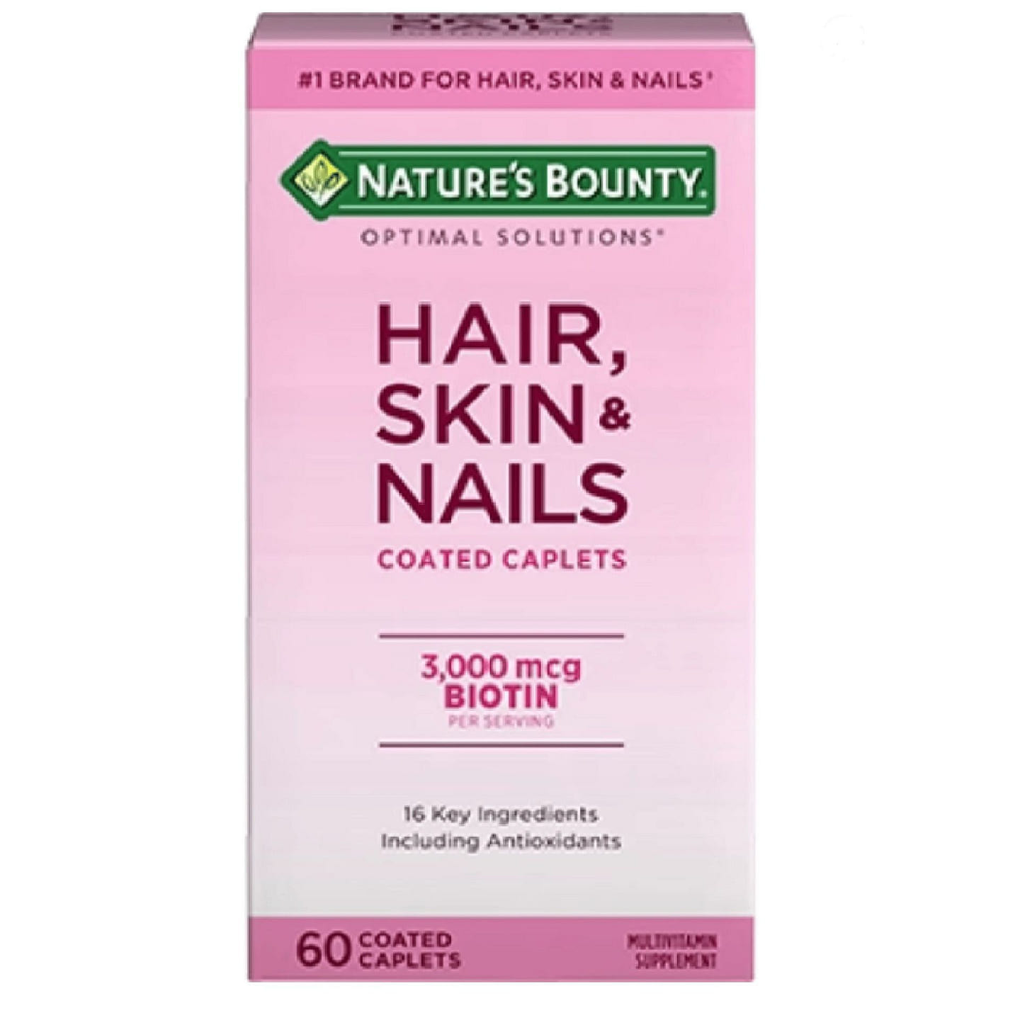 Nature’s Bounty Hair Skin & Nails 60 Caplets 1 bottle