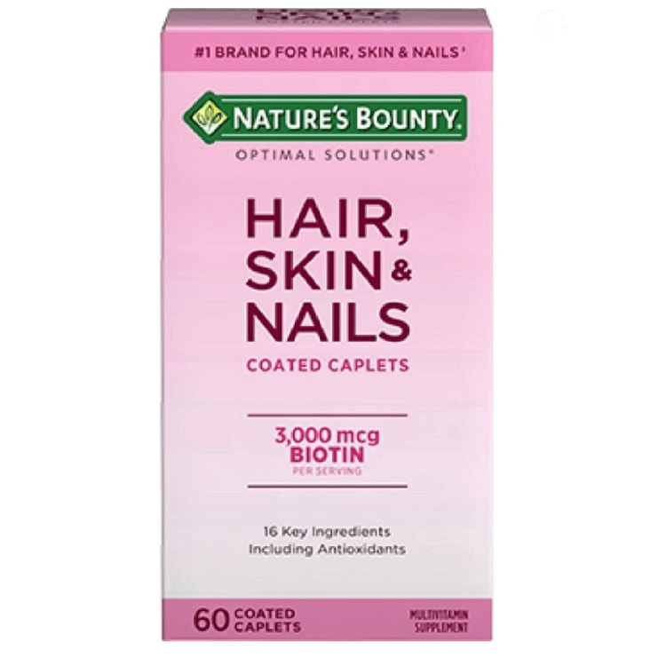 Nature's Bounty Hair Skin & Nails 60 Caplets 1 bottle
