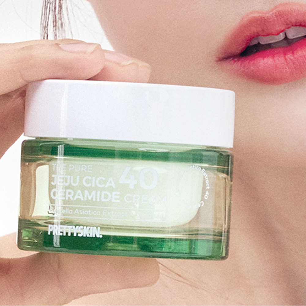韓国直球 - PRETTY SKIN ピュアな済州シカ40セラミドクリーム、52ml