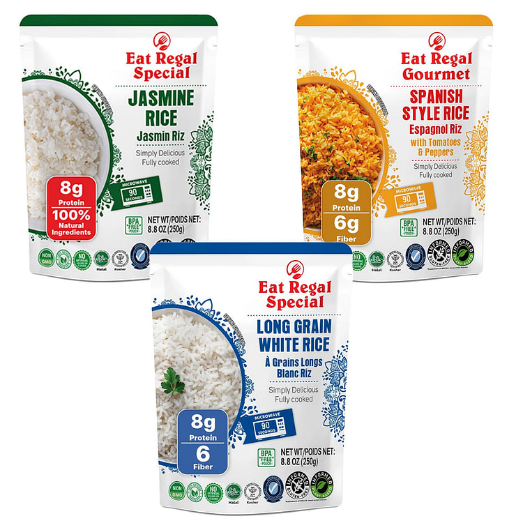 Eat Regal Spanish, Thai Jasmine & Long Grain Rice 8.8 oz