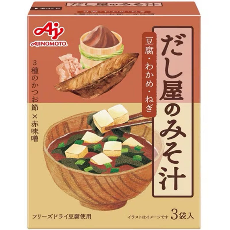 Ajinomoto Dashiya RedMiso TofuSeaweed MisoSoup 3ct 1 each