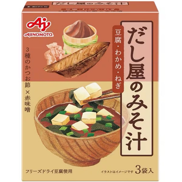 味之素 Dashiya 红味噌豆腐海带味噌汤 3罐 1 份
