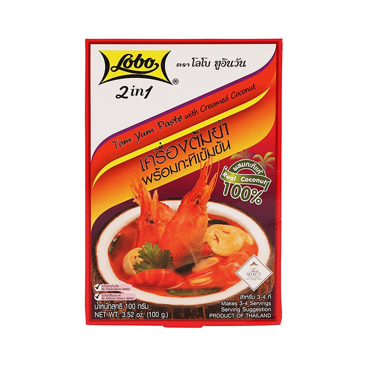 LOBO Tom Yum Paste with Creamed Coconut 100g 1 each