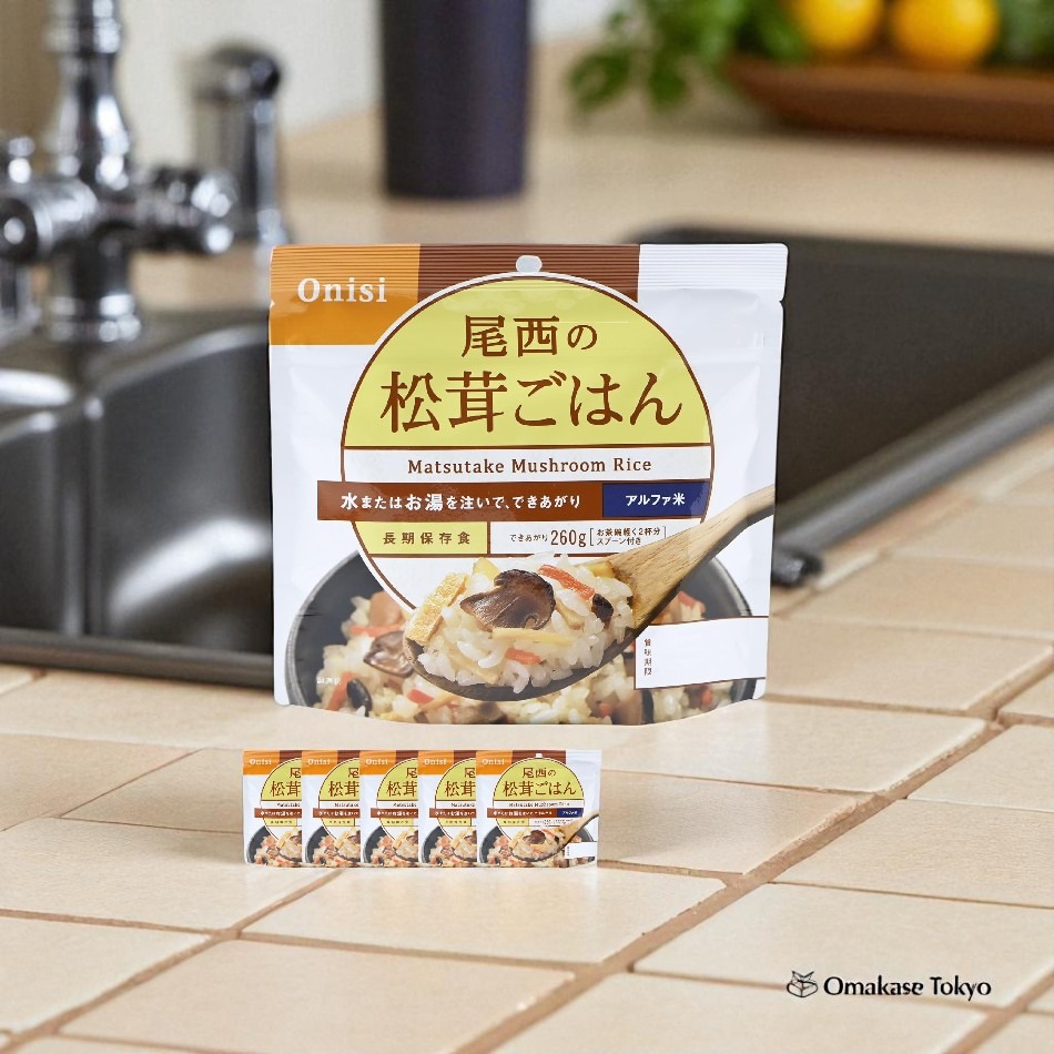 Bisai Foods Alpha Rice, 5 Packets, Matsutake Rice 580 グラム