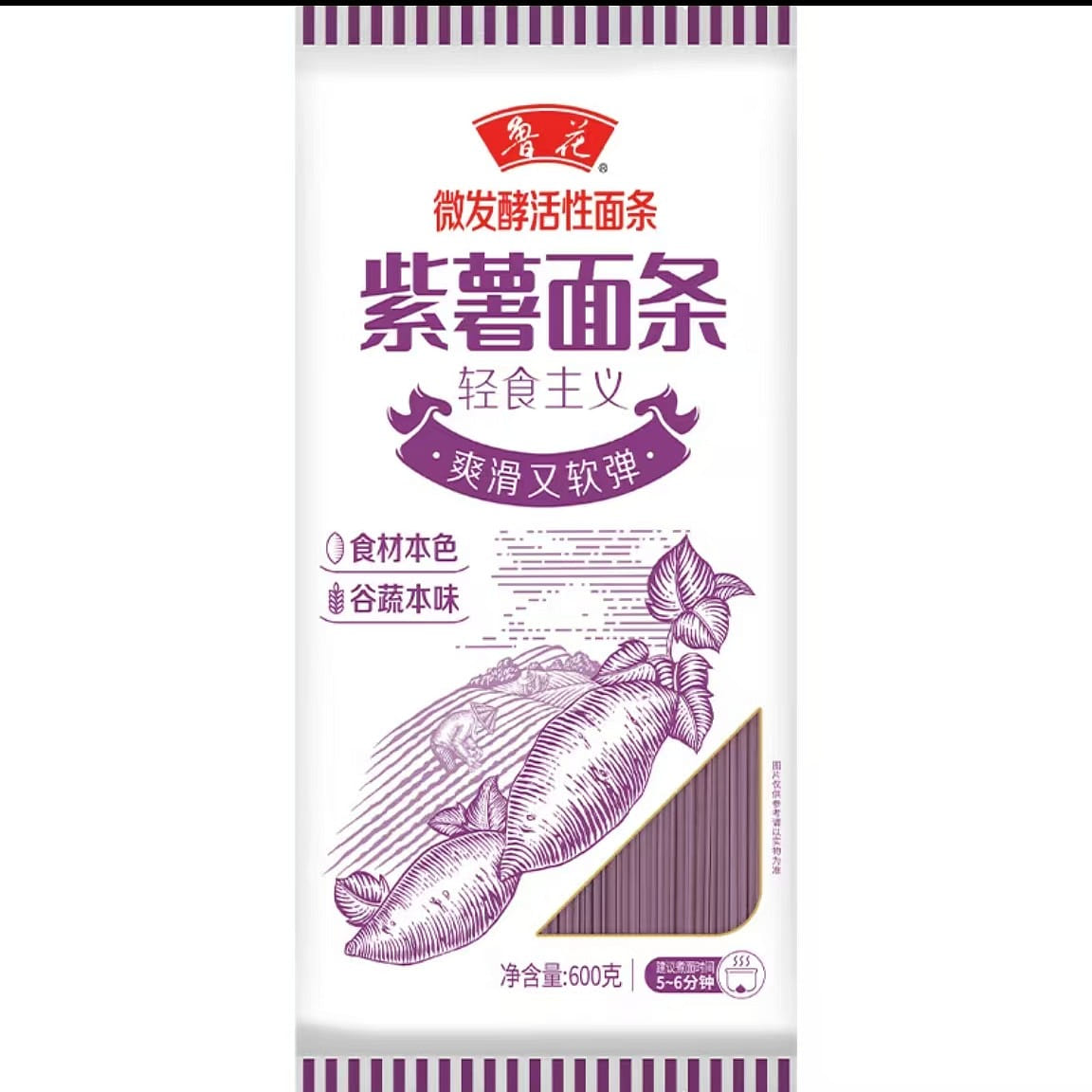 Luhua purple potato noodles fruit and vegetable fl 600 g