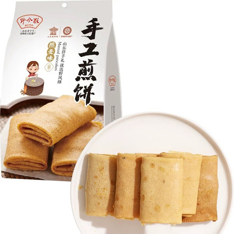 【野风酥】济南特产糖酥手工煎饼《燕麦味》1袋