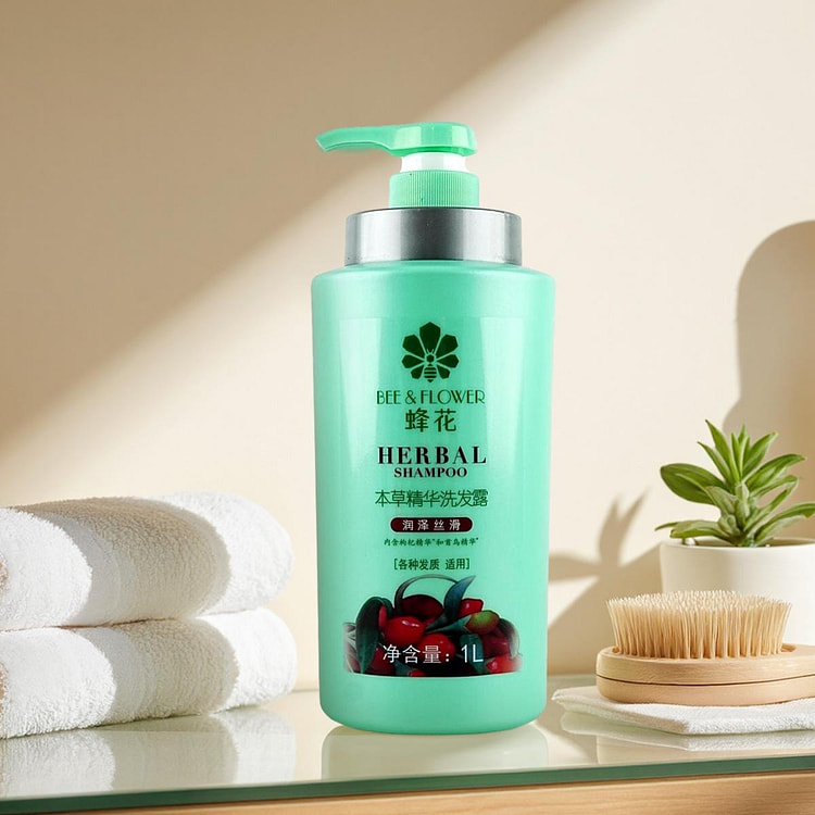 蜂花 本草精华洗发露 枸杞&首乌精华洗发水 1L 1 份