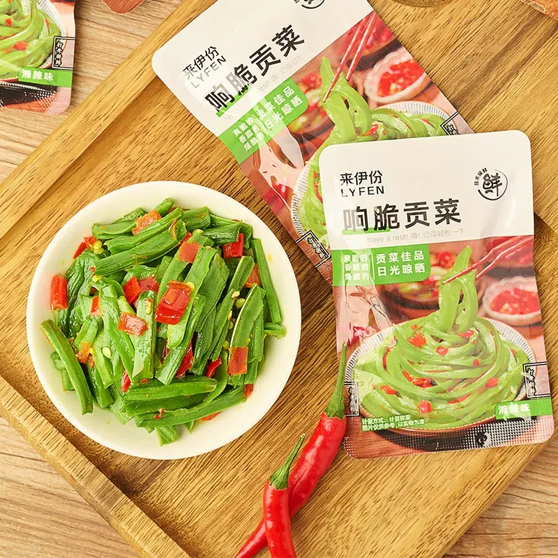 LYFEN Crispy Gongcai (Hunan Spicy Flavor) 2 packs 58 g