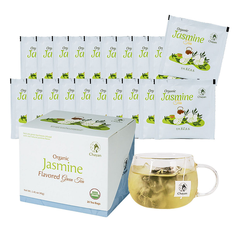 Organic Jasmine Flavored Green Tea [USDA] 20 pack