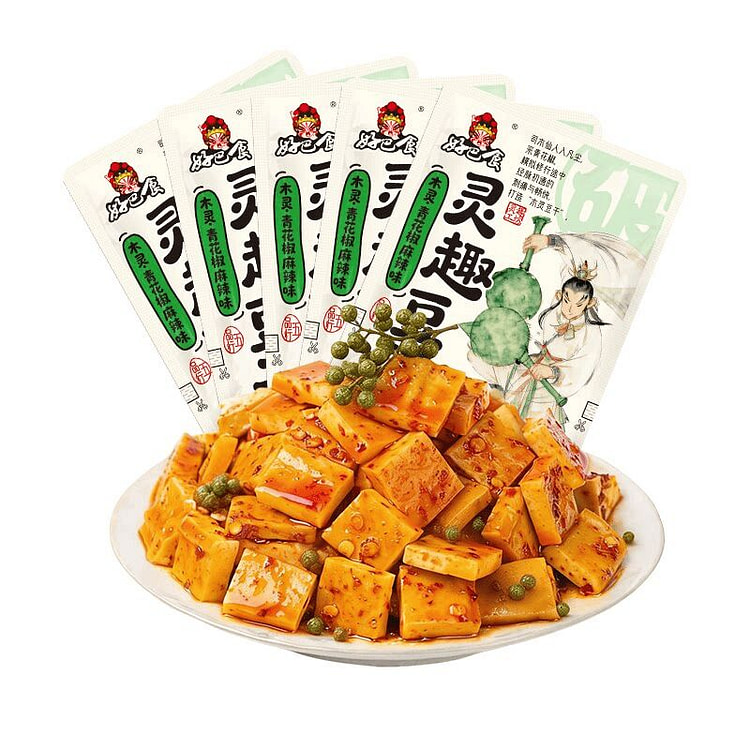 好巴食 花椒味豆干四川特产豆腐干卤味小吃解腻零食 500 克