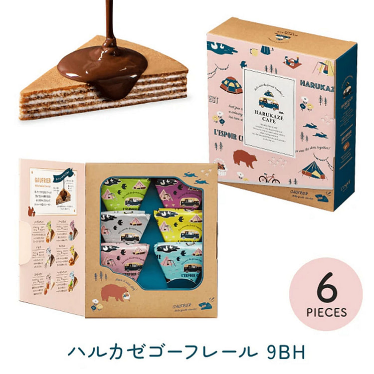 Kobe Fugetsudo Harukaze Gaufres 6pc 1 each