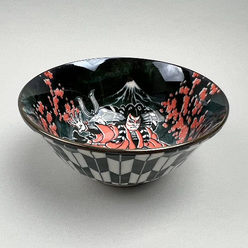 Made-in-Japan Kabuki Yagasuri Small Soup Noodle Bowl Don Bowl, 5.5 dia., 16 oz 1 each