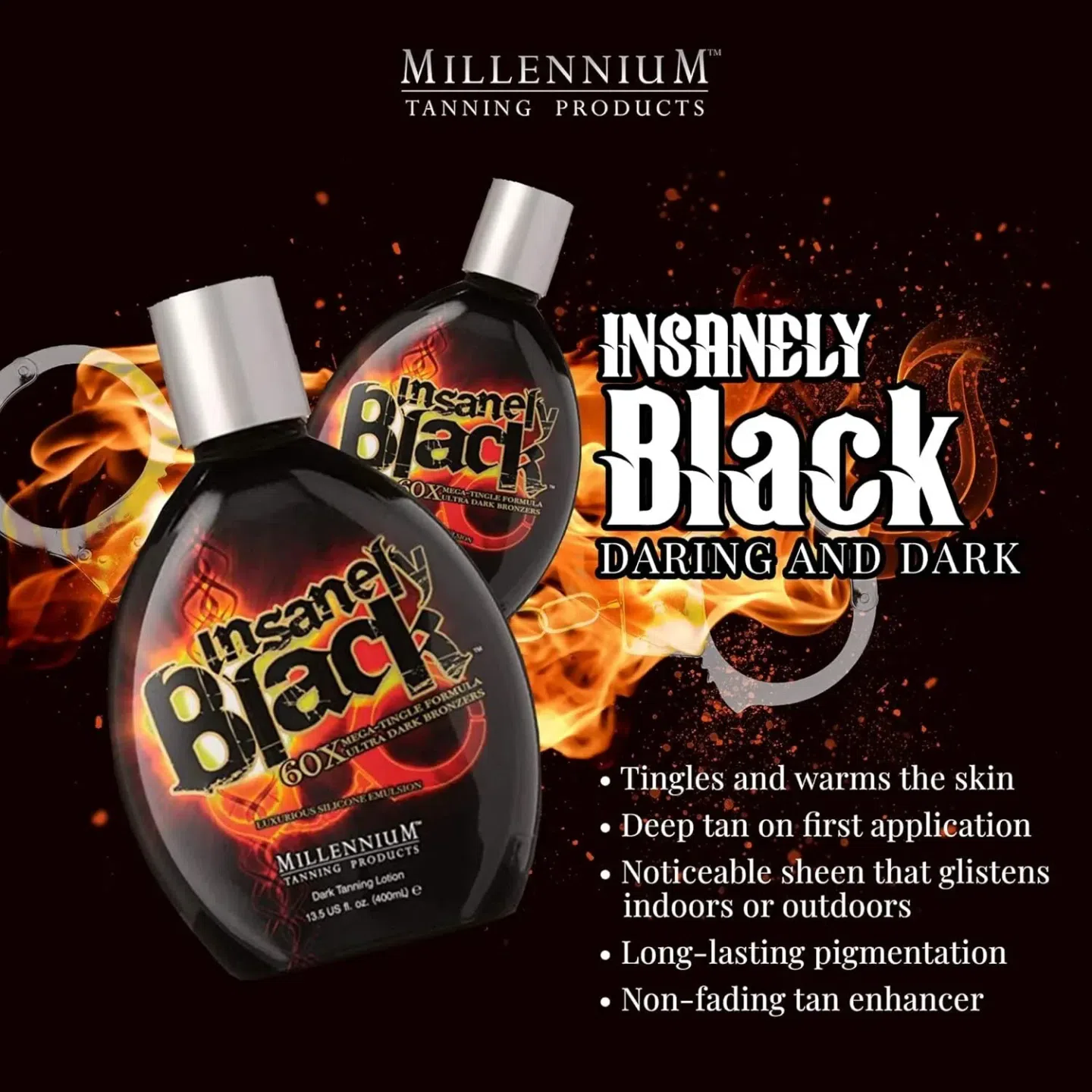 Millennium Tanning INSANELY BLACK Hot Tingle 1 bottle