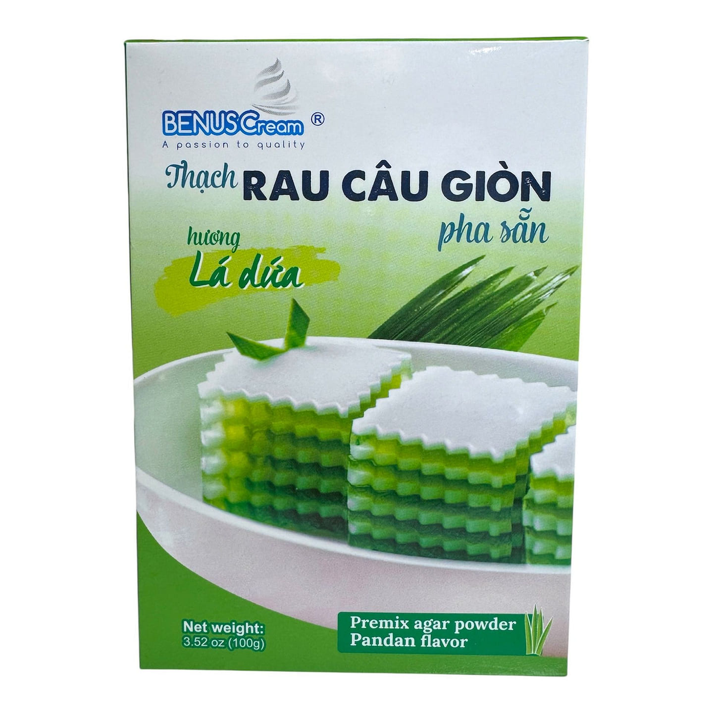 Pandan Premix Agar Powder Thach Rau (Huong La Dua) 100 g