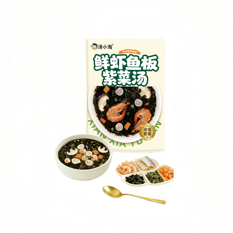 Fresh Shrimp Fish Cake Seaweed Soup 5.5g*30 165 g