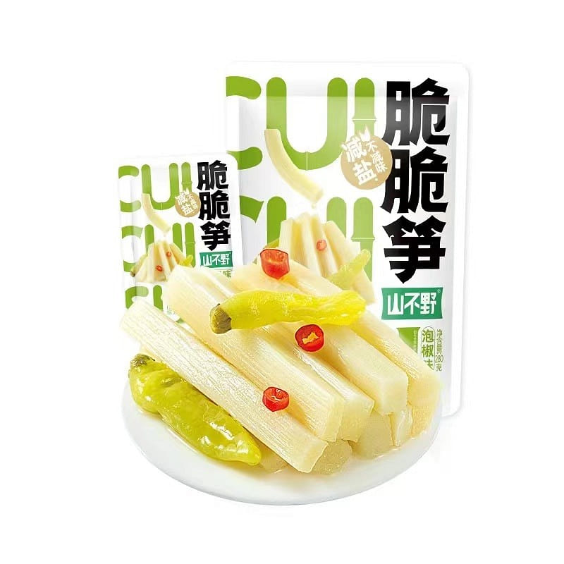 Crispy Bamboo Shoots, Pepper flavor, Crunchy 300 g