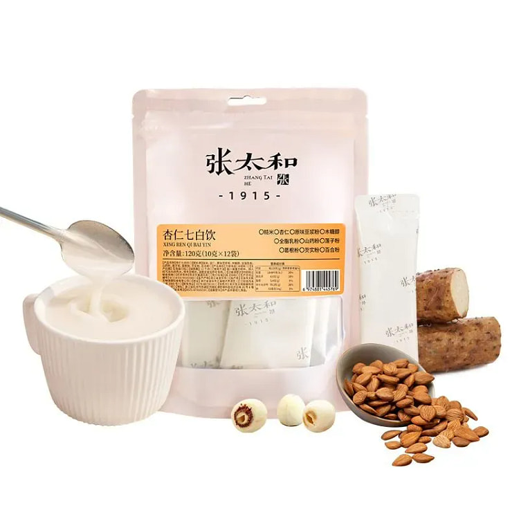 张太和杏仁七白饮山药莲子百合茯苓冲饮120g*1袋 120 克